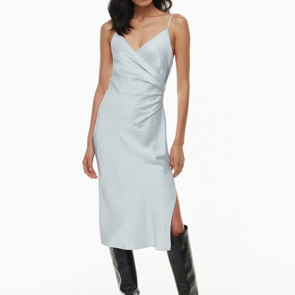 Scenery Dress Satin wrap midi dress